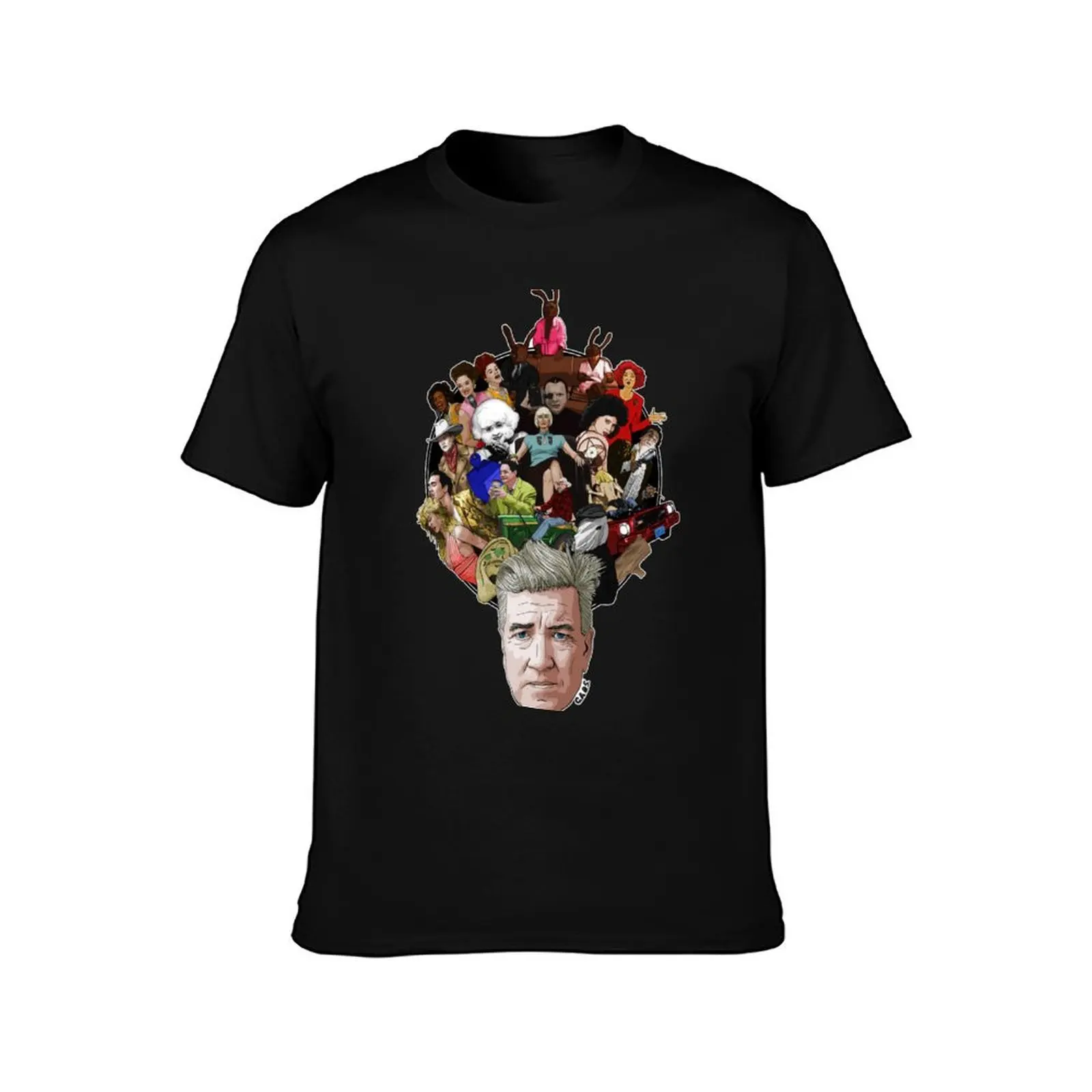 David Lynch Mash-up tribute T-Shirt Sports Casual Short Sleeve Cotton Tee T-Shirt