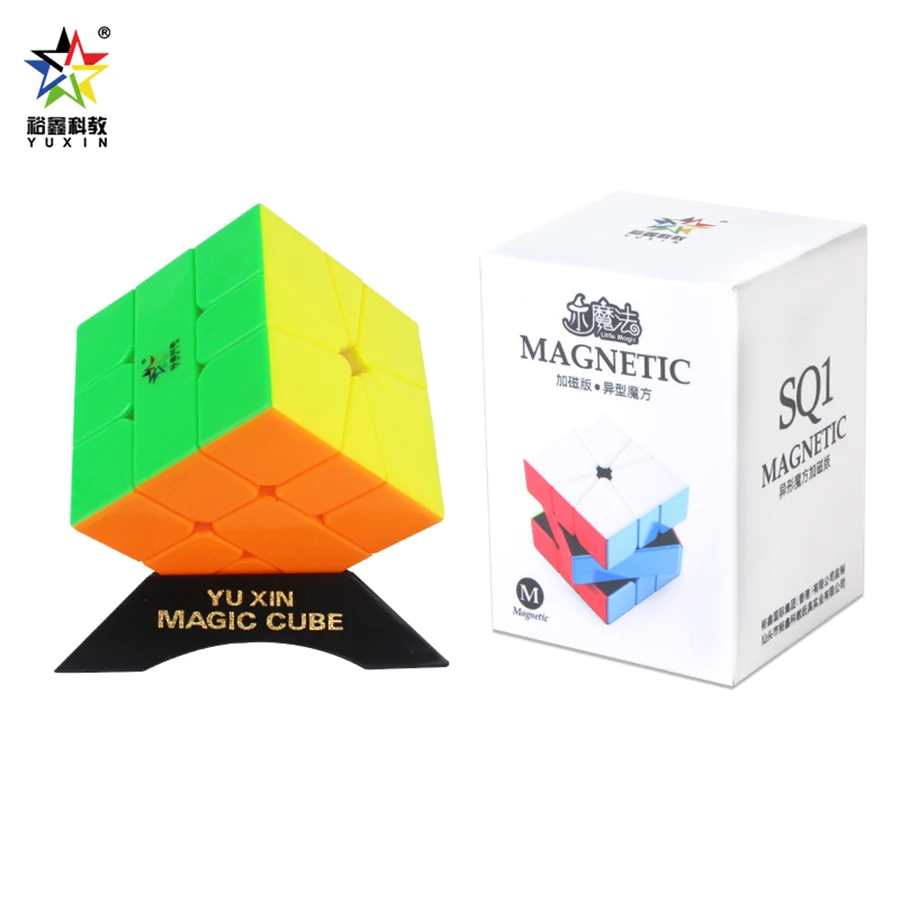 YuXin Little Magic SQ1 M Magnetic SQ 1 SQUARE 1 Magic Cube Magnet Stickerless Professional Fidget Toy Smart Game Logic Puzzle 큐브