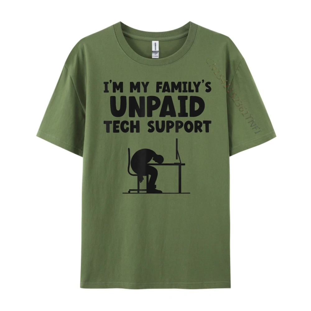 

I M My Family Unpaid Tech Support It Helpdesk Computer Mens Graphic Tshirts Spring Men's Clothing Loose