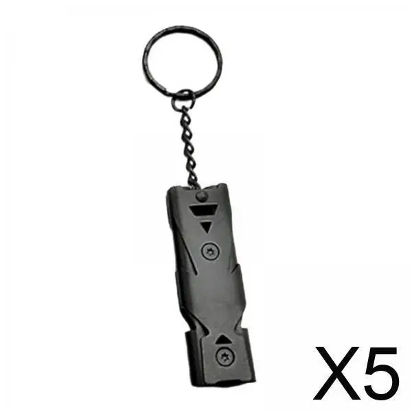 صافرة السلامة الفولاذ المقاوم للصدأ بصوت عال الإنقاذ في الهواء الطلق الطوارئ صفارة إنقاذ المفاتيح للمشي لمسافات طويلة التخييم القوارب