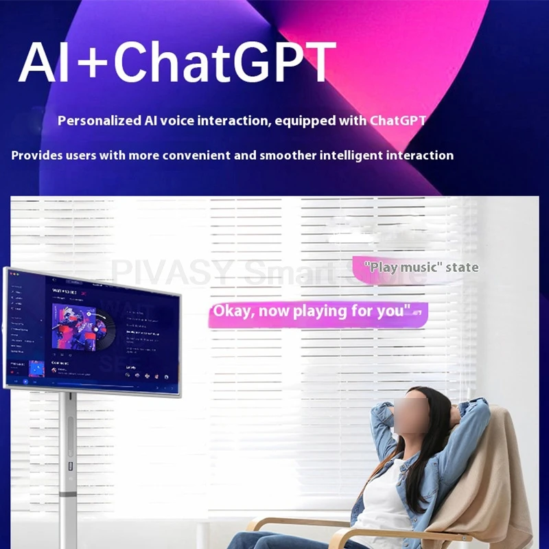 21.5/32 بوصة آلة صديق التلفزيون الذكي شاشة لاسلكية النسخ المتطابق المحمول للبث المباشر اللياقة البدنية مكتب دراسة جهاز أندرويد