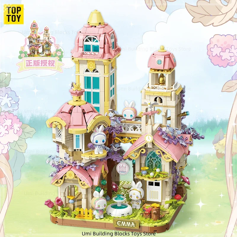 EMMA Secret Forest Dream Castle Klocki konstrukcyjne Zabawka uliczna Model Dekoracje na biurko Prezenty świąteczne dla dzieci