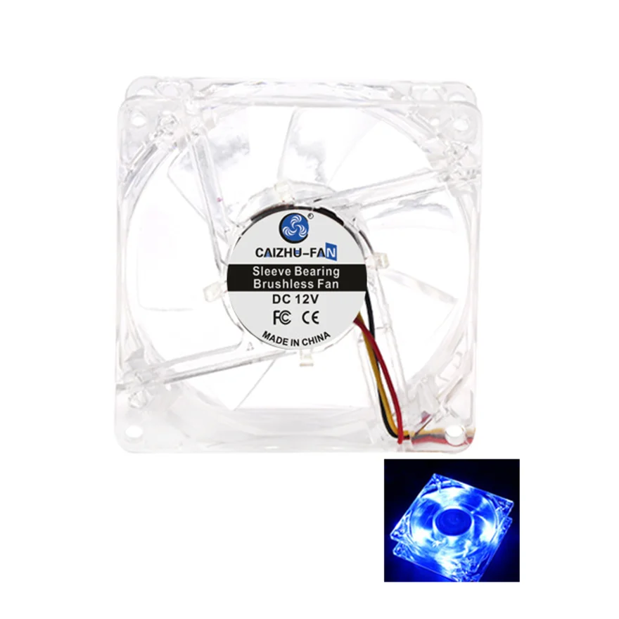 

Blue Led DC12V 80MM 8025 80*80*25MM 8*8*2.5CM PC Case Fan Cooling Fan 2PIN 3PIN 4D