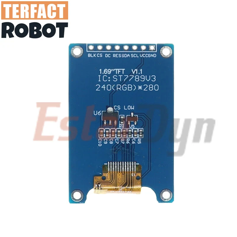 1.69 TFT LCD IPS وحدة شاشة عرض ملونة 1.69 "ST7789 تحكم لوحة للقيادة واجهة SPI 240*280 240x280
