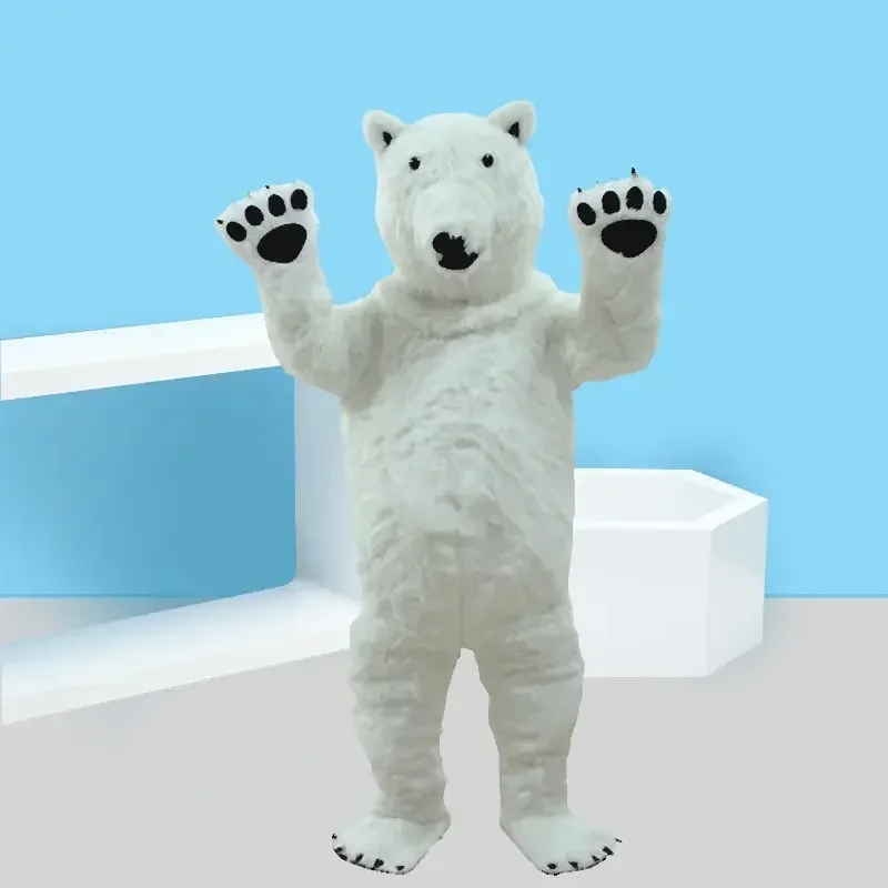 

Christmas Cosplay Polar Bear Cartoon Mascot Costume Advertising Ceremony Christmas Fancy Dress Party Animal Carnival Props