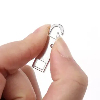 5/1 ks univerzální kovový zip, náhradní taška na zip s okamžitou opravou, stahovák zipu pro oděvní tašky, DIY šití, jezdce na zipy 8 nejlepší prodej stahování zipu - №1