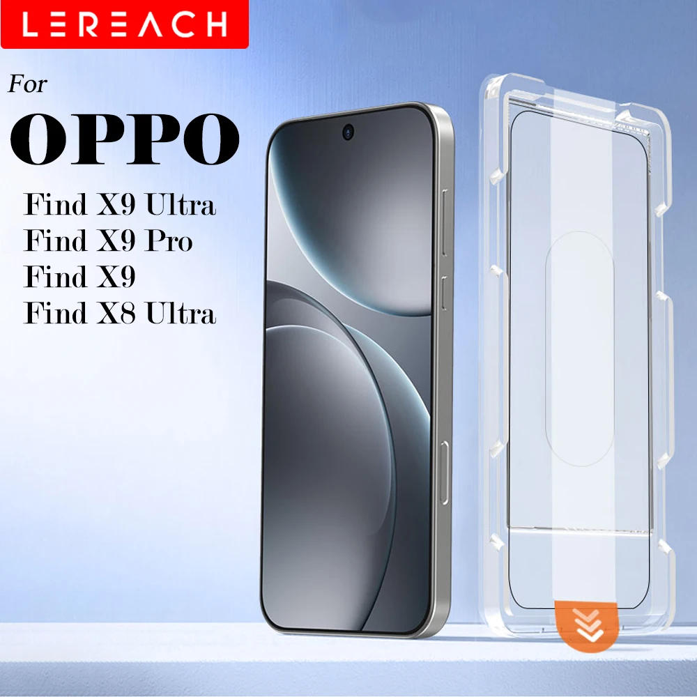 Lereach for OPPO Find X9 Ultra X8 Ultra Find X9 Pro Tempered Glass Screen Protector with Dust-Free Positioning Box Auto-Align