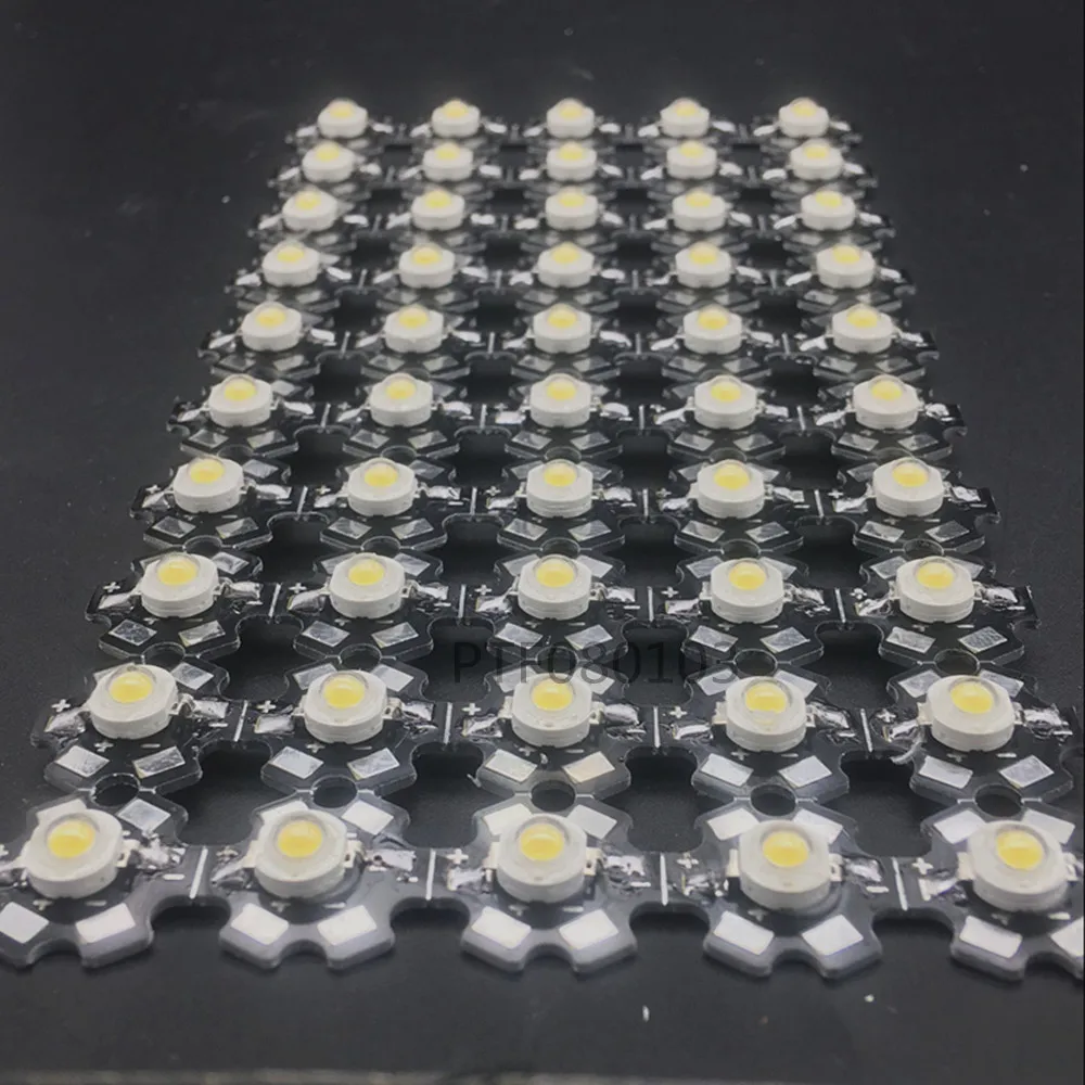 1W 3w High power LED Lamp bead Chips 4000K-4500K neutral white high light bulb lights  100PCS