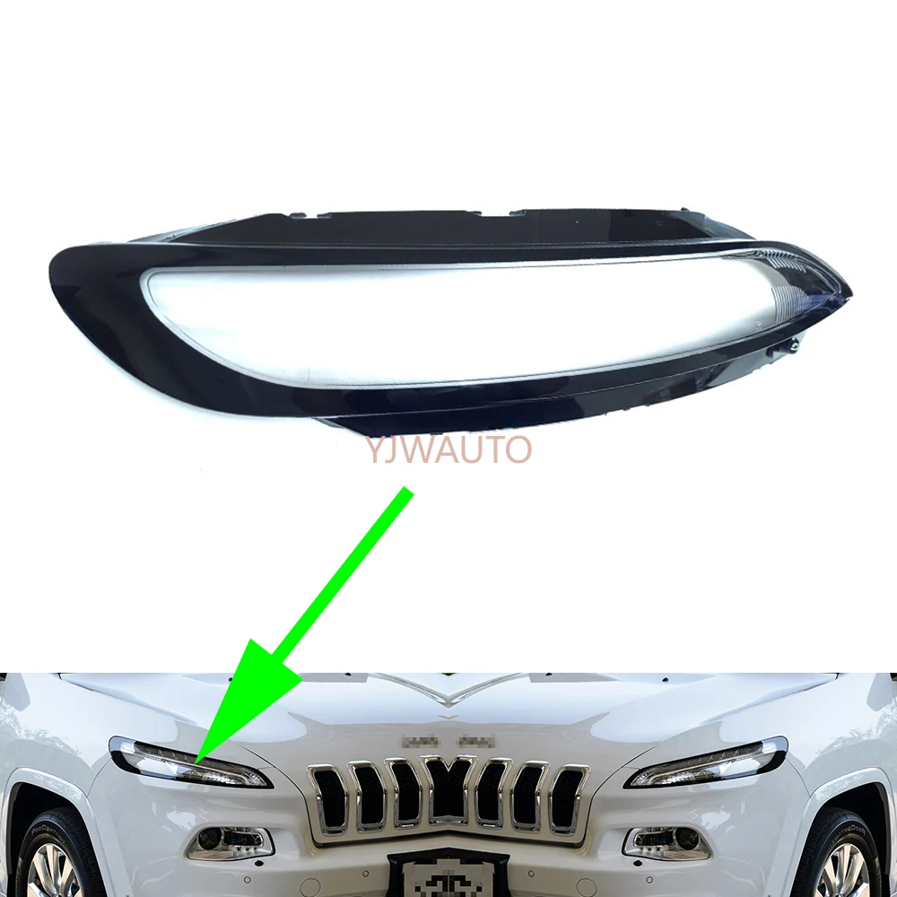 

For Jeep Cherokee 2016 2017 2018 Headlight Cover Car Headlamp Lens Front Lampshade Auto Day Light Shell