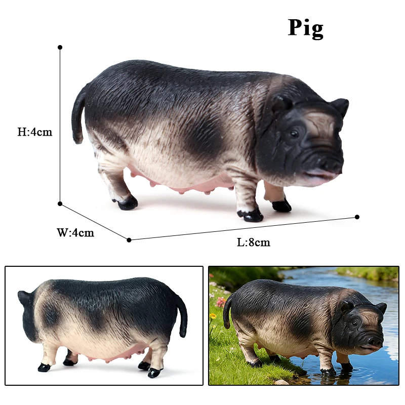 Oenux Geflügel Nutztiere Modell Simulation Schwein Schweine Sau Stachelschwein Wildschwein Actionfiguren Figur Schönes pädagogisches Kinderspielzeug – Detail 7