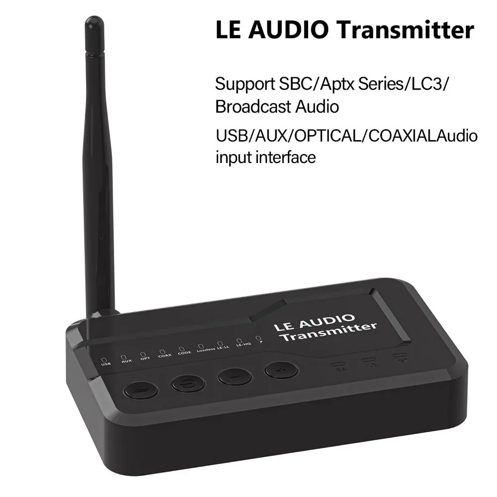 

Auracast LE Audio Transmitter LC3 Lossless Bluetooth 5.4 Audio Transmitter Type-C Low Latency Wireless Stereo Adapter