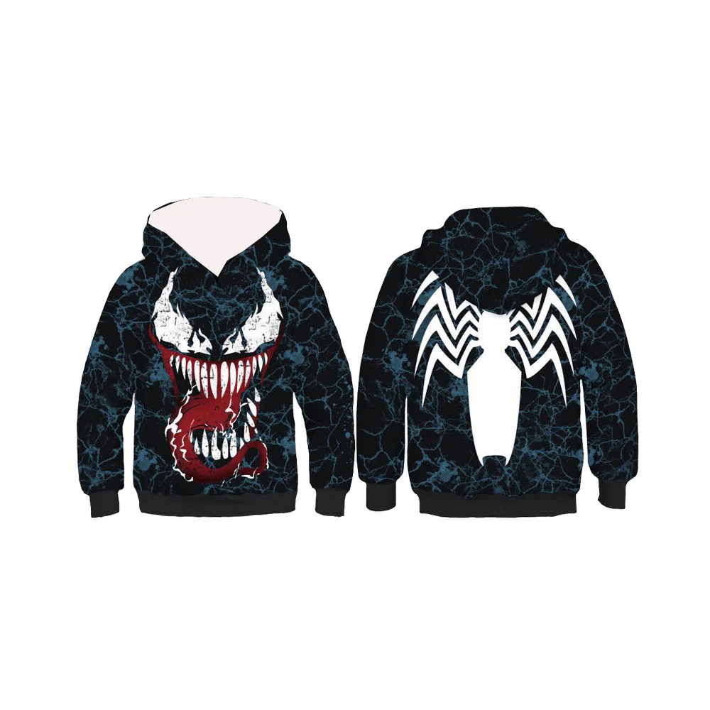 2026 جديد مارفل الرجل العنكبوت موازي الكون مايلز فينوم أنيمي ثلاثية الأبعاد مطبوعة الرجال الخريف/الشتاء موضة عادية الدافئة هوديي #1