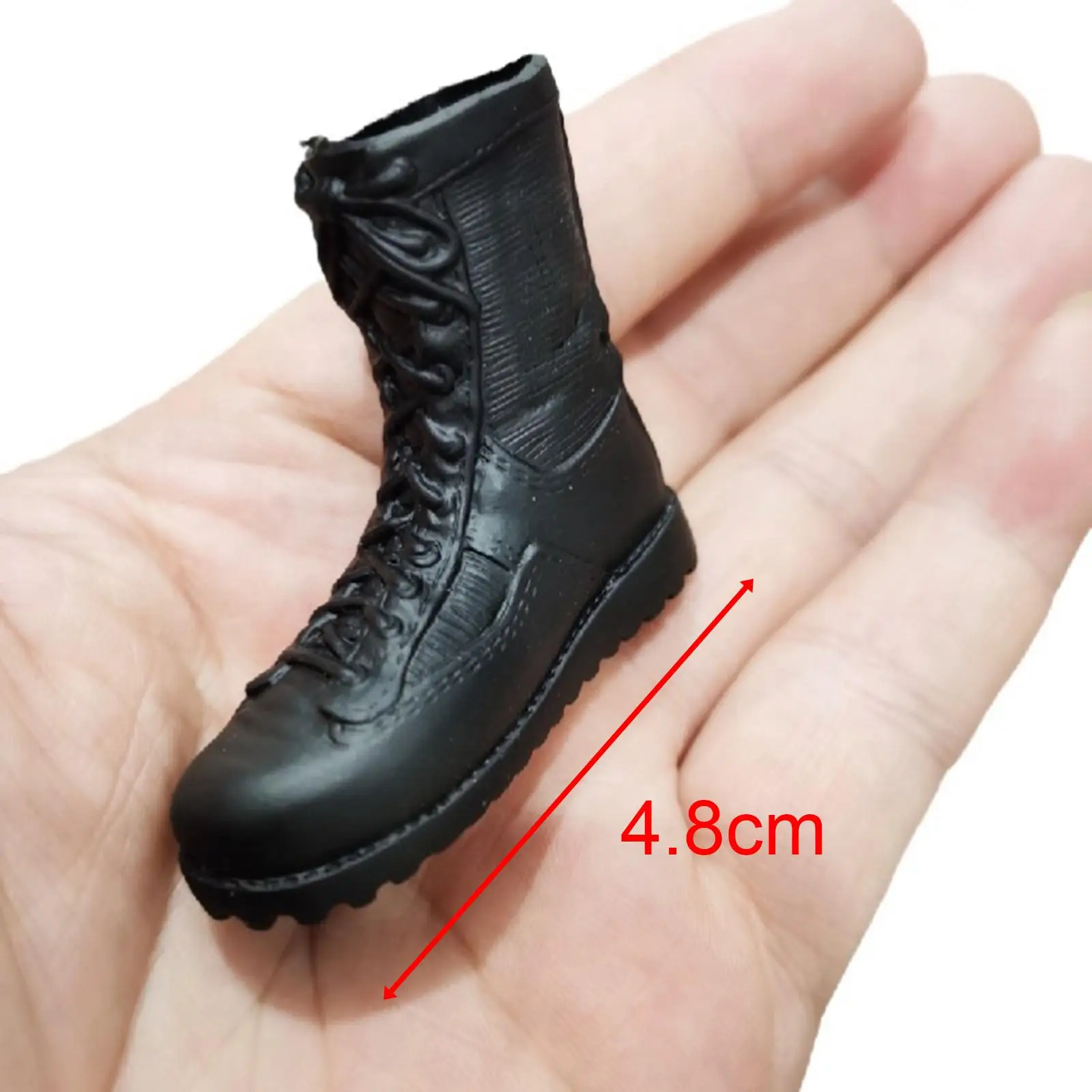 1:6 Scale Soldier Shoes Combat Boot Black for 12'' Male Dolls Accessory