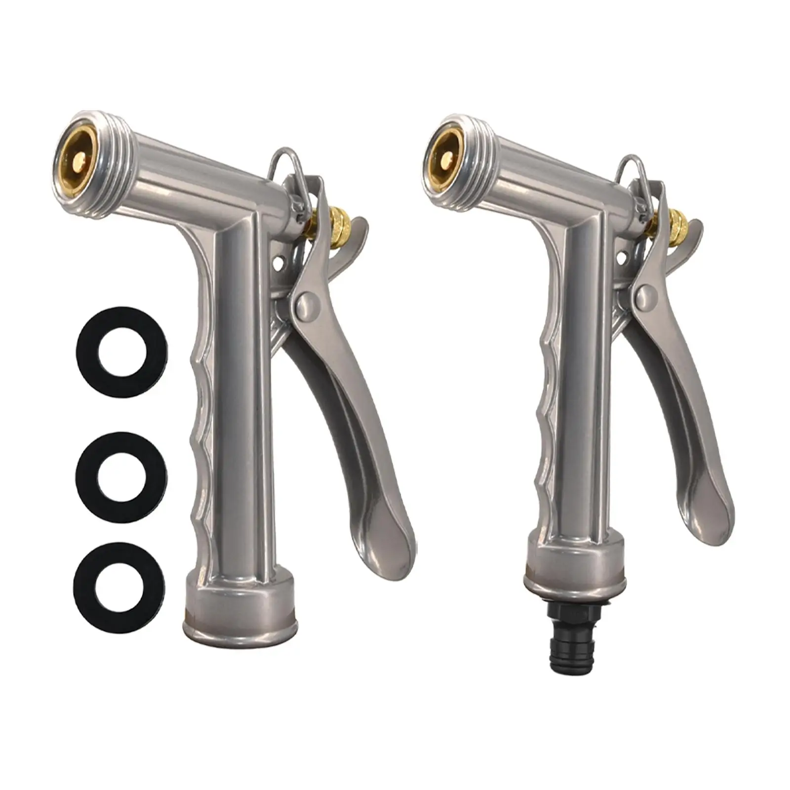 Garden Hose Nozzle Zinc Alloy Sprinkler with Threaded Front Portable Hand Watering Sprayer Rear Control Sprayer for Cars Window