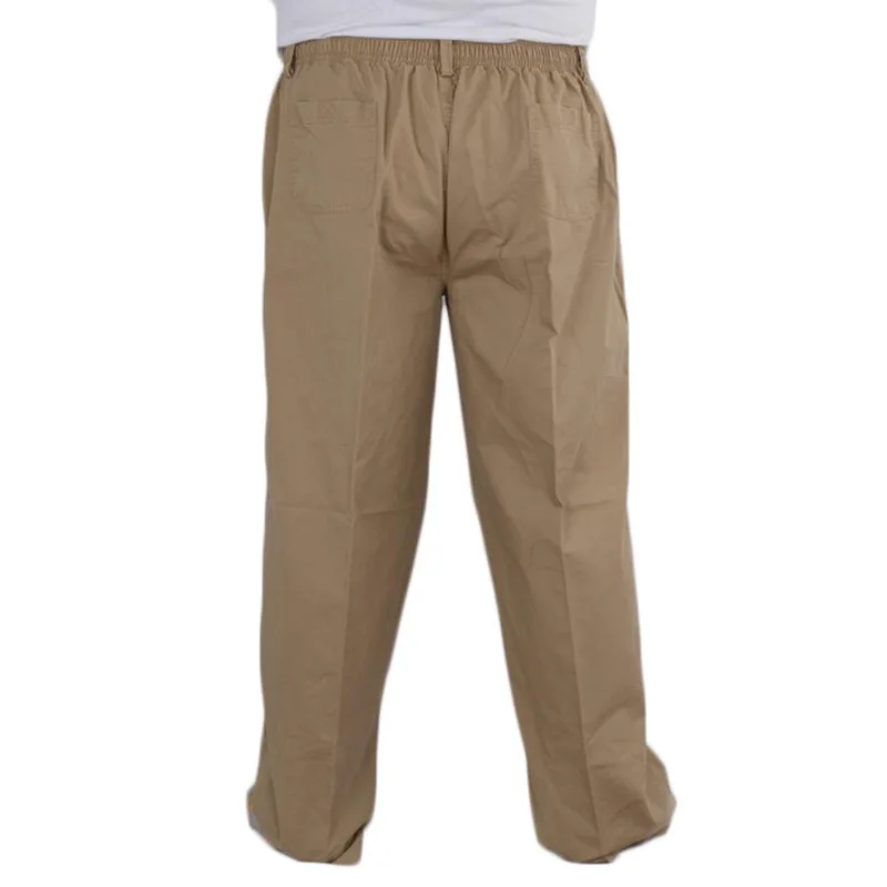 Pantalon cargo simple en coton kaki pour hommes, ample, extensible, grande taille, 8xl, 9xl, 10xl, 12xl, 13xl, printemps été