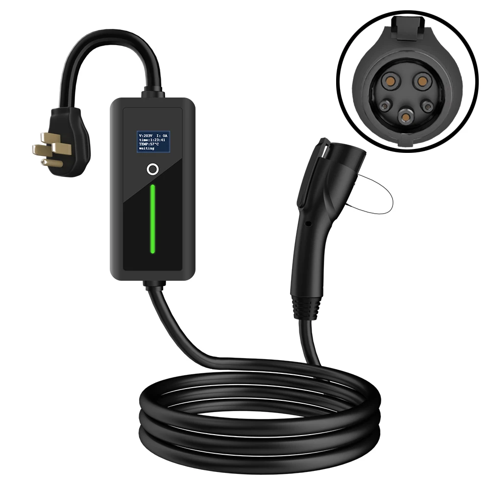 

Type1 AC Charging Station with Display Screen Nema 14-50P Portable EV Charger