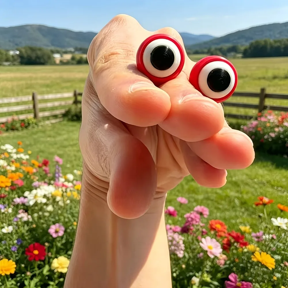 10pcs Random Colors Fun Finger Eyes Lightweight and Comfortable Can Be Worn on Fingers Perfect for Creative Games Pranks
