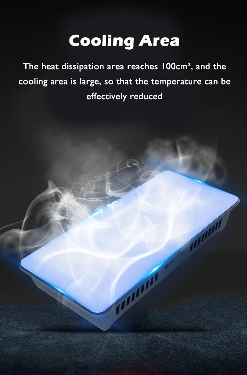 Mobile Phone Cooler Tablet  Pad High Power Cooling Fan 10 inch Semiconductor Radiator For Ipad