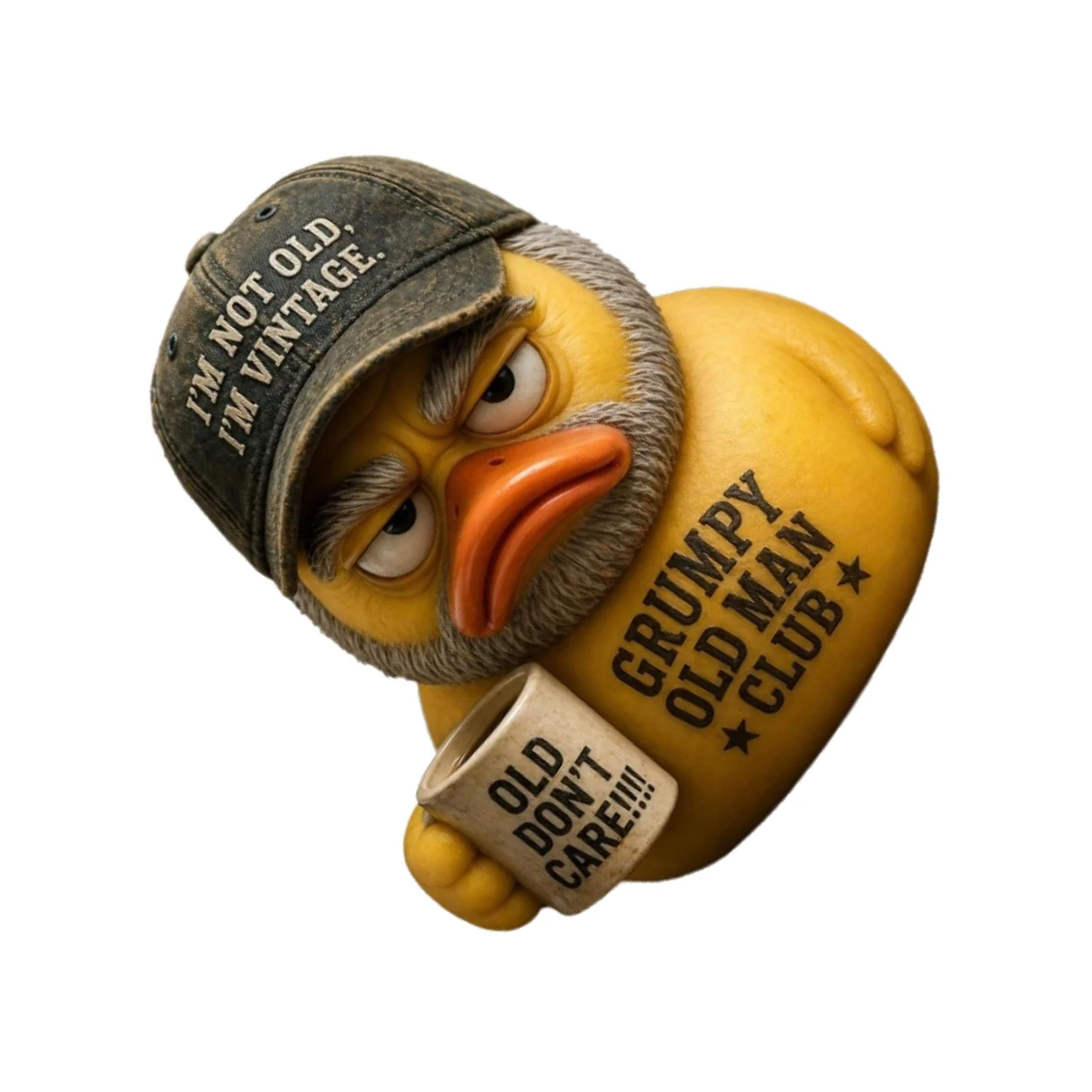 Humorous Resin Duck Desk Decor Im Not Old Im Vintage Duck Desktop Figurine Duck Figurine Desk Decor for Office Shelf Man Cave