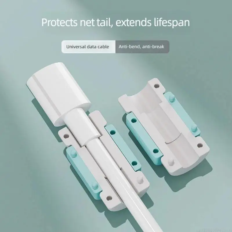 D5BB Press Close Cord End Shell White PVC Strain Relief Guard for USB C and Selected Standard Data Cords, Travel Storage