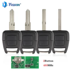 YIQfeast IN-Clé de voiture télécommandée automatique, lame d'alarme d'entrée sans clé, sans puce, adaptée pour Opel Sachtra, Zafira, Omega, Tigra, Astra, 433Mhz