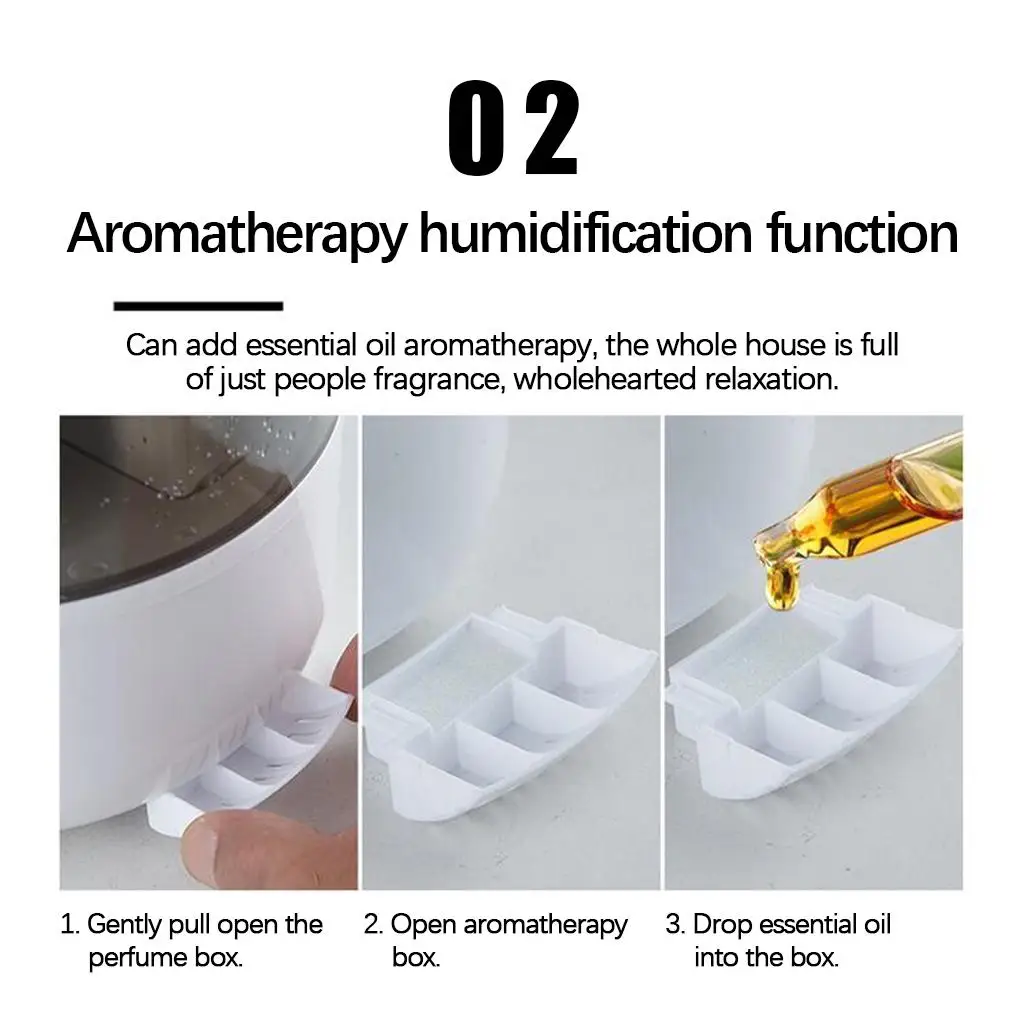 3L Air Humidifier with Essential Oil Aroma Diffuser for Home Office Tabletop Ultrasonic Cool Mist Purifier