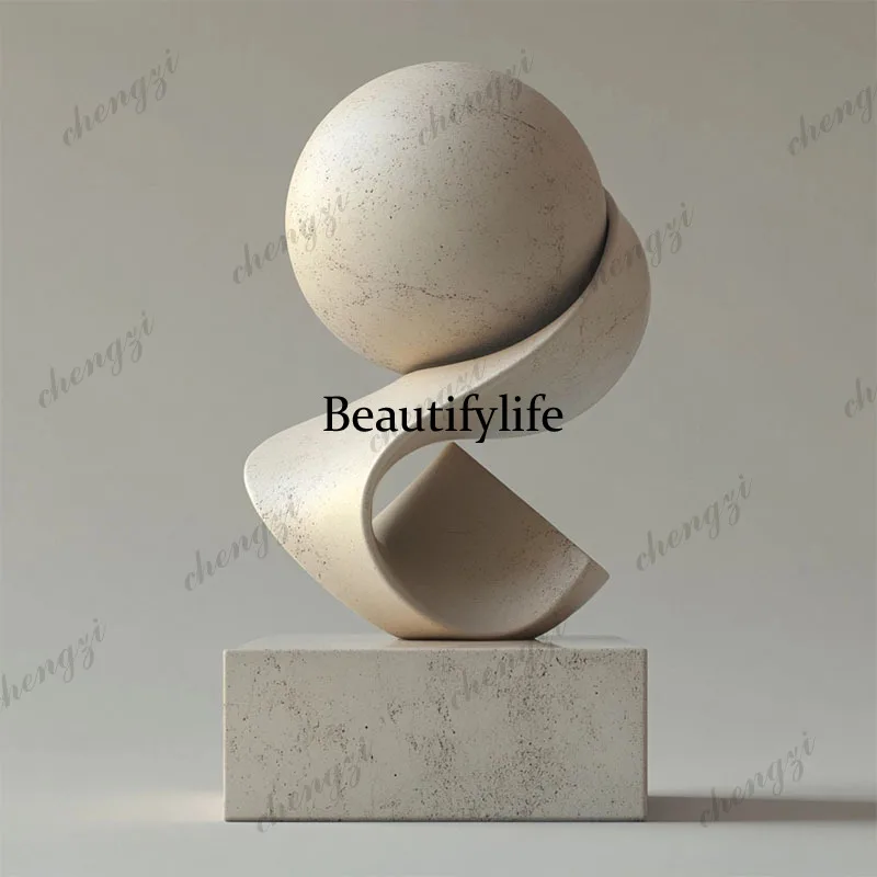 Wabi sand sandstone geometric creative ornaments soft decoration hotel model room cross-border decoration art home high sense