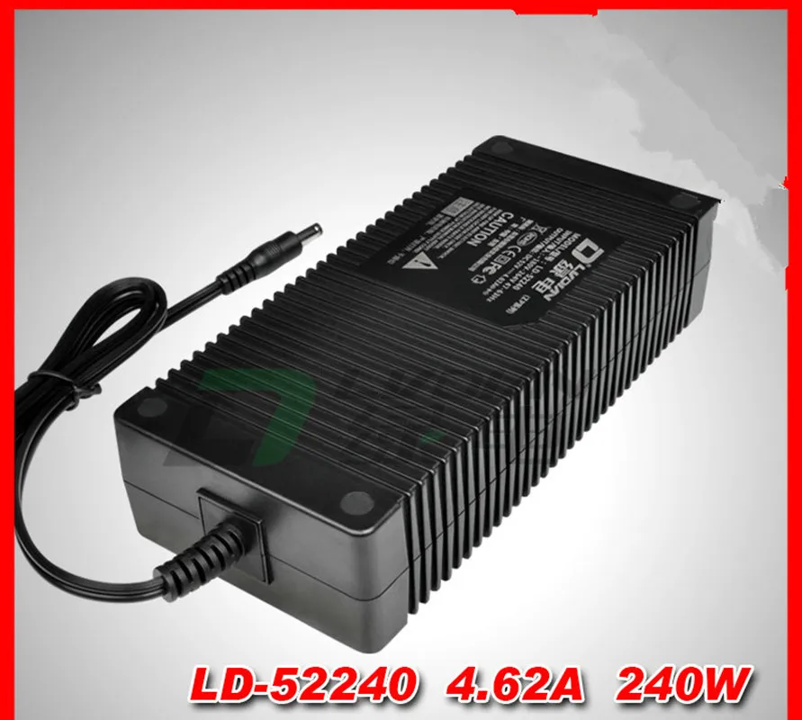 DC Power Supply  52V 4.62A Adapter Charger for CCTV POE Camera