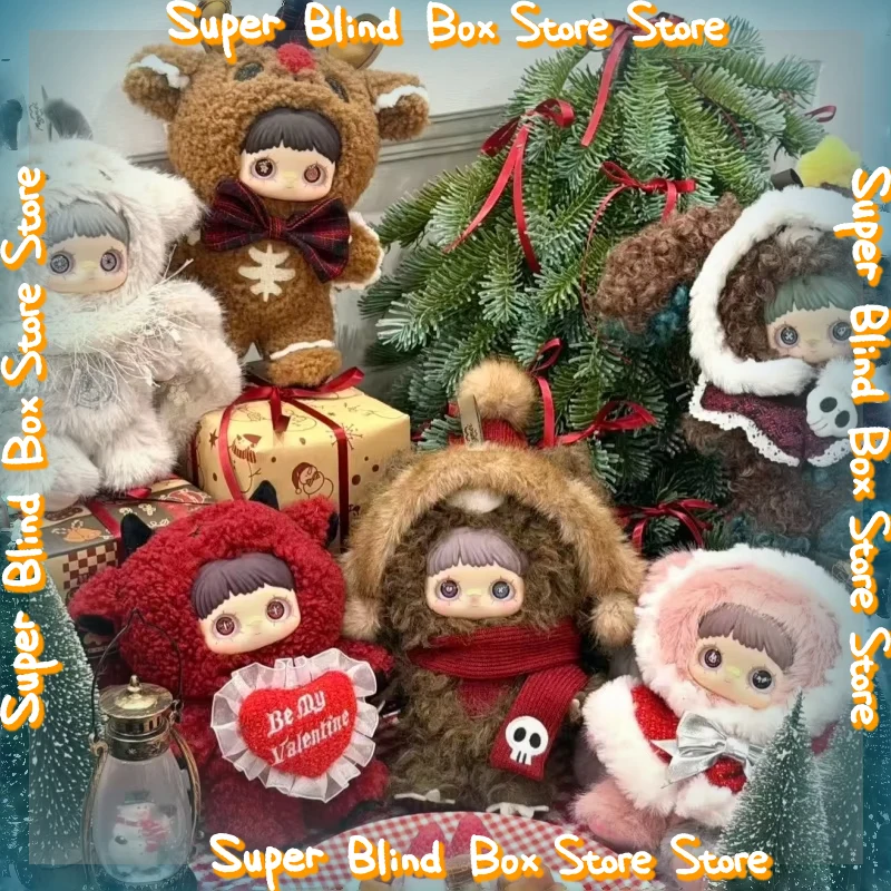 

Оригинальный Maymei Sure Fun, зимняя странность, виниловая глухая коробка для лица, плюшевая милая кукла, сумка, подвеска, периферийный сюрприз, Рождественский подарок
