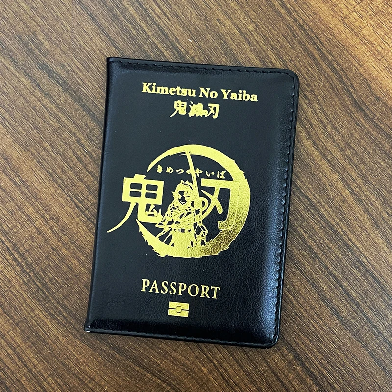 

New Logo Demon Slayer Passport Cover Japan Demon Blade Travel Wallet Case for Passports Kimetsu No Yaiba Travel Accessories