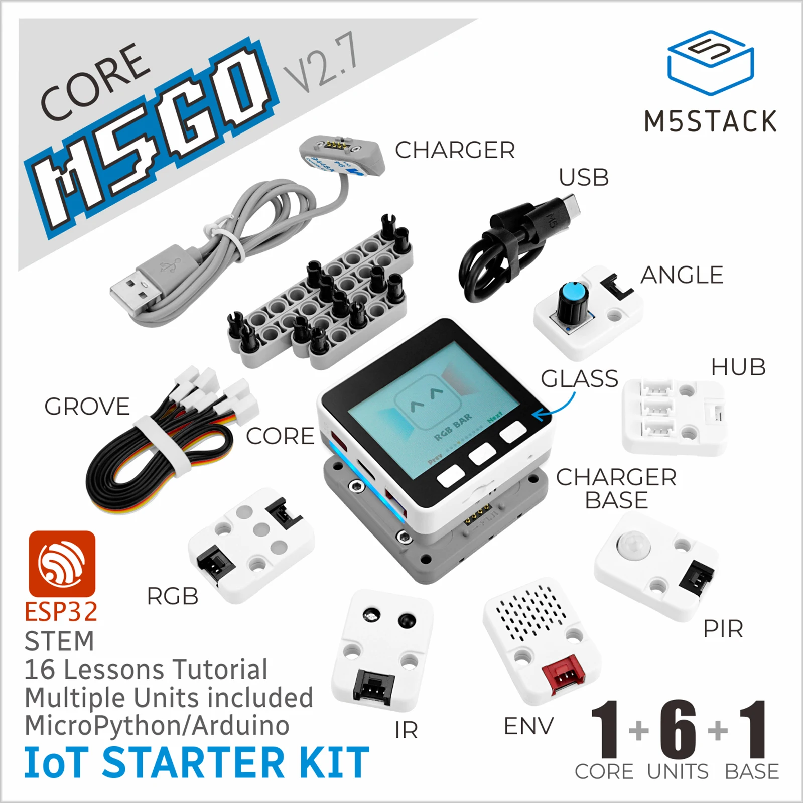 

M5Stack Official M5GO IoT Starter Kit V2.7