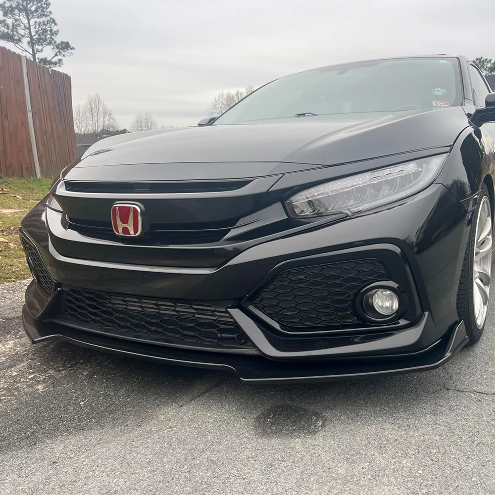 HTTYYX Car Front Bumper Splitter Lip Diffuser Body Kit Spoiler Guard for Civic Hatchback/Sedan/Coupe/Type R FK7 FK8 Si 2016-2021