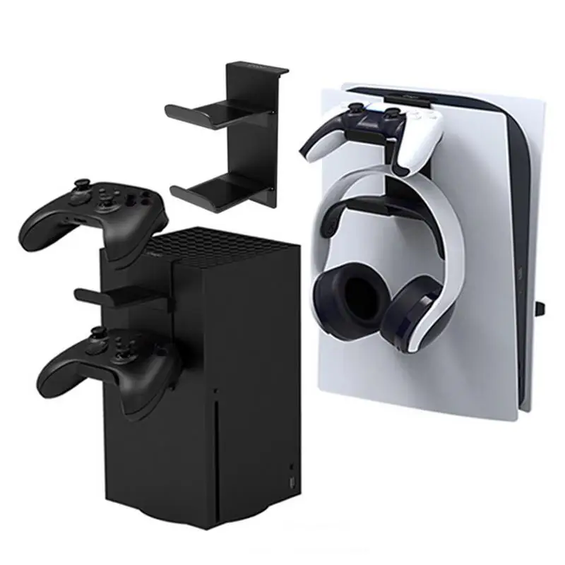 Headphone Wall Mount Holder Bracket Hanger Storage Stand ForPS5 Host For Xbox Series X Headset Hook Console Gamepad Accessories