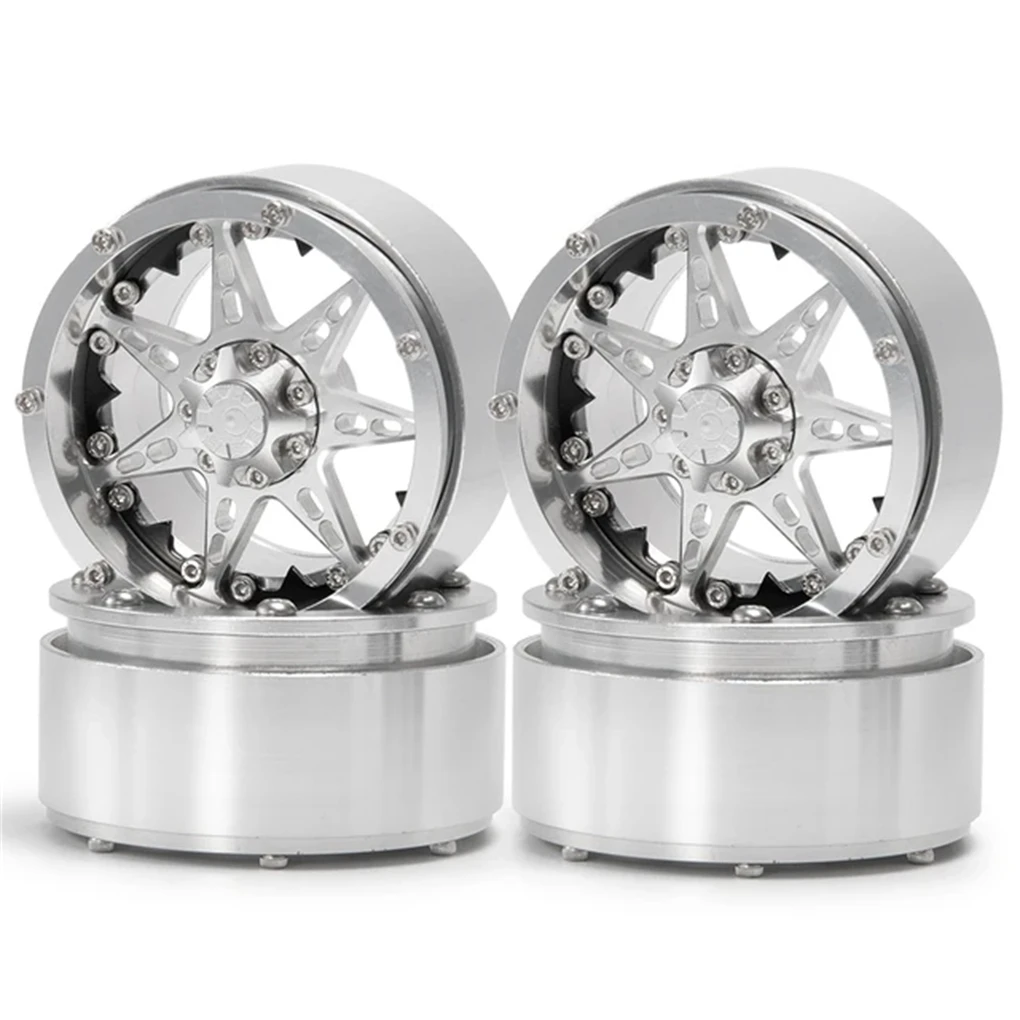 1/10 Velgen RC Upgrade Deel Aluminium Rc Velgen Voor SCX10 D90 TRX4 TF2 CC01 Capra RC Auto Deel Blauw