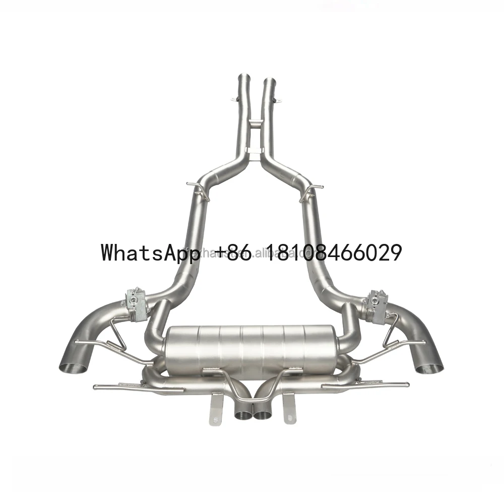 

Stainless Steel Catback Exhaust Tuning Muffler For Mercedes Benz AMG GT R With Valves Exhaust