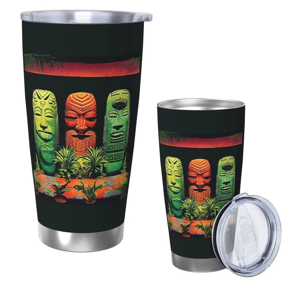 

Garden Of Tikis Tiki Mask Stainless Steel Tumbler Vacuum Insulated Mugs Thermal Cold Bottle Straws With Lid 20oz
