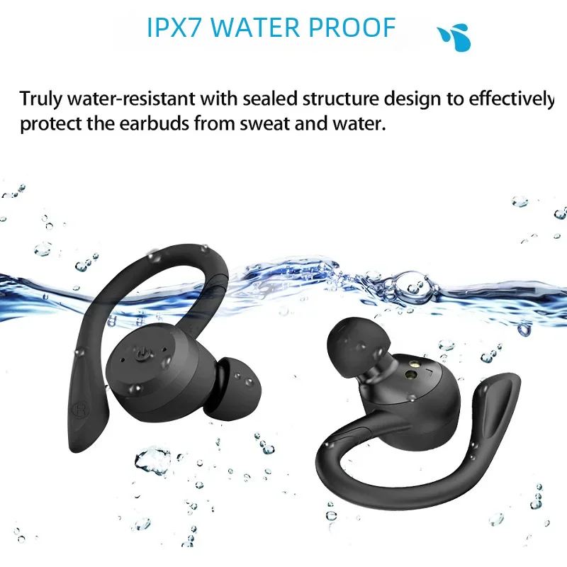 20 Stunden Spielzeit kabelloser Schwimm kopfhörer wasserdicht Dual Wear Style Sport Headset Tws IPX7 Ohrhörer Hifi Stereo