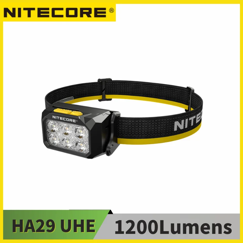 NITECORE HA29 UHE Outdoor Headlamp 3 Color Temperatures 1200 Lumens Led Headlight HLB2500 Battery for Night Run Cold Resistant