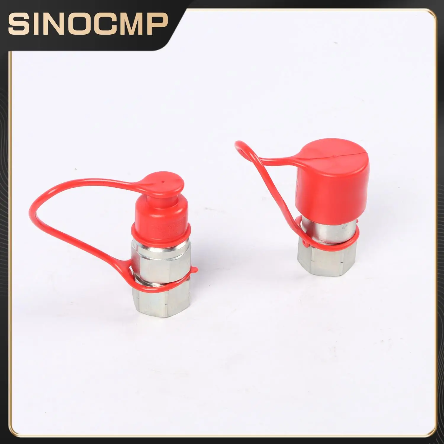 

Thread Hydraulic Quick Connect Couplers Flat Face High Flow Skid Steer 3/4" Body x 3/4" NPT With Dust Caps Auto Parts Brand New