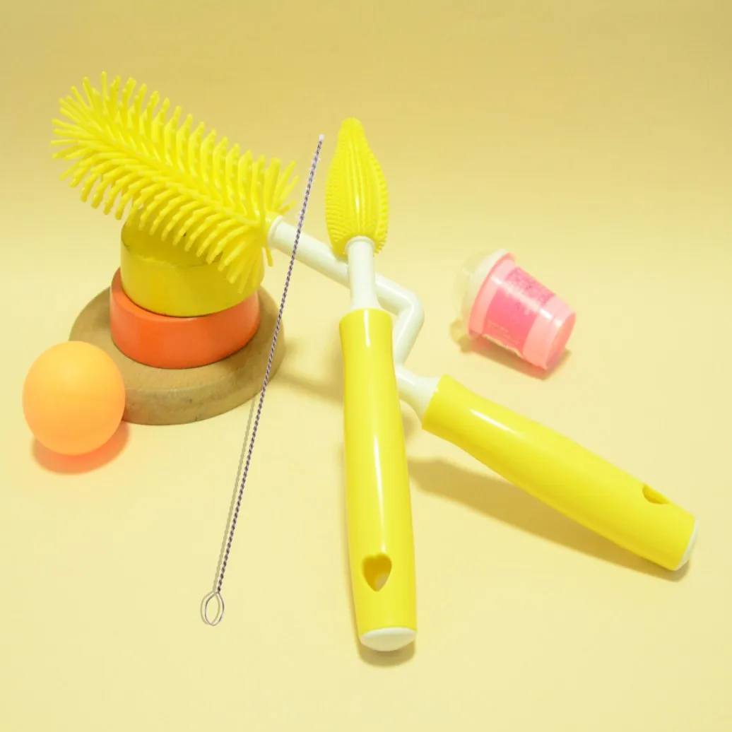 Bottle Brush Head, Silicone Pacifier Brush, Straw Brush, Cleaning Bottle Rinse, Cleaning Brush Set