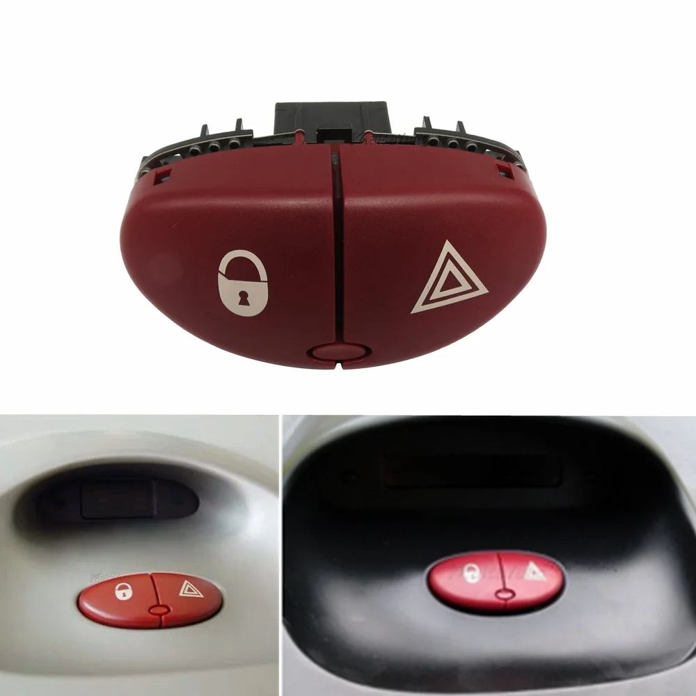 Car styling For Peugeot 206 2A/C CC 2D SW 2E/K Hazard Warning Flasher Switch Dangerous Light Switch Button 6554.L0 96373859YE