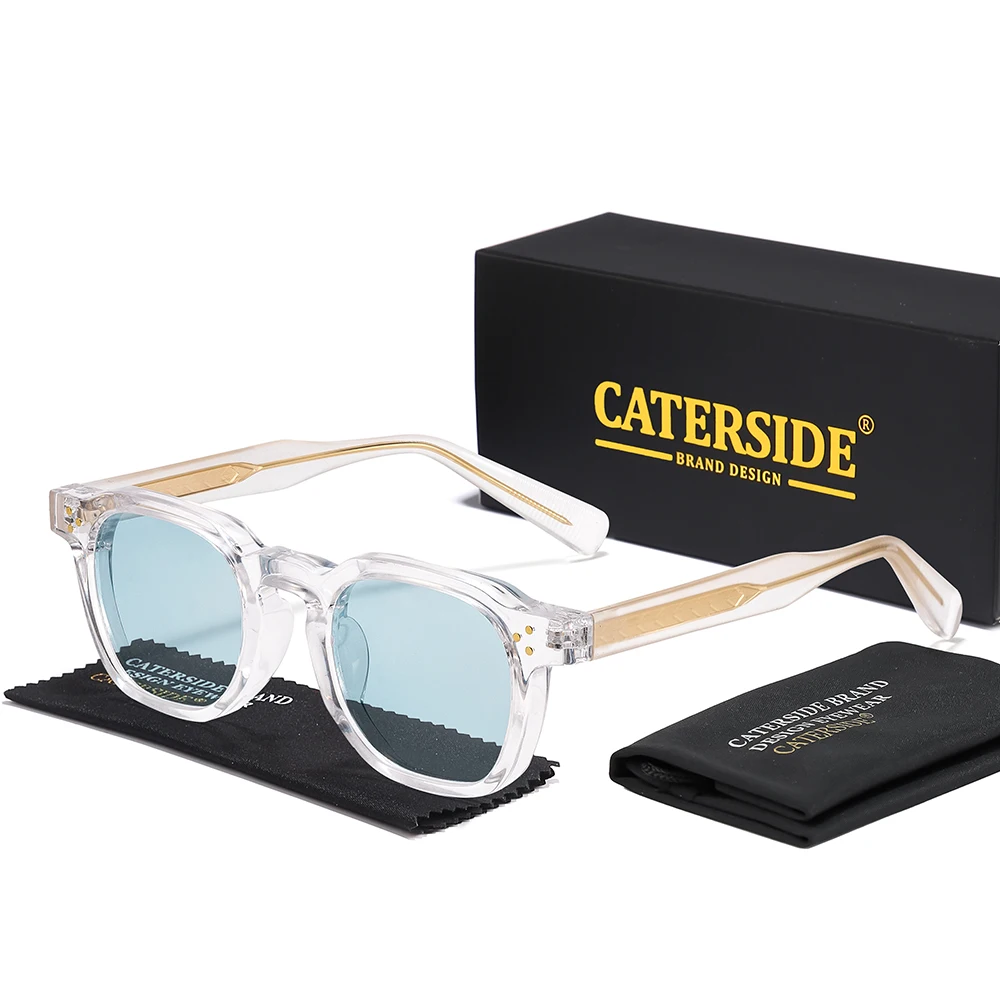 CATERSIDE Herren Retro Quadratische Sonnenbrille Hochwertiges Luxus-Design Sonnenbrillen Damen Fahren Reisen Strand Sommer Stilvolle Brille UV400 – Detail 15