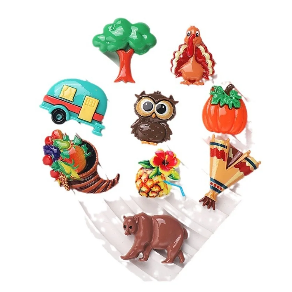 10pcs Kawaii Resin Flatback Mini Owl Tree Charms Cabochons Embellishments for DIY Ornament Crafts Scrapbook Home Decorations