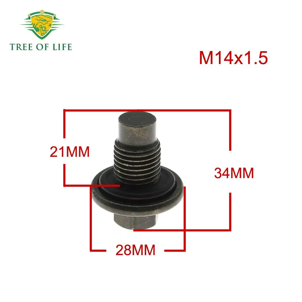 M14*1.5 LR000437 Engine Oil Pan Drain Nut Engine Crankcase Screw Bolt For FORD FOCUS C-MAX FUSION GALAXY GRAND C-MAX KA KUGA