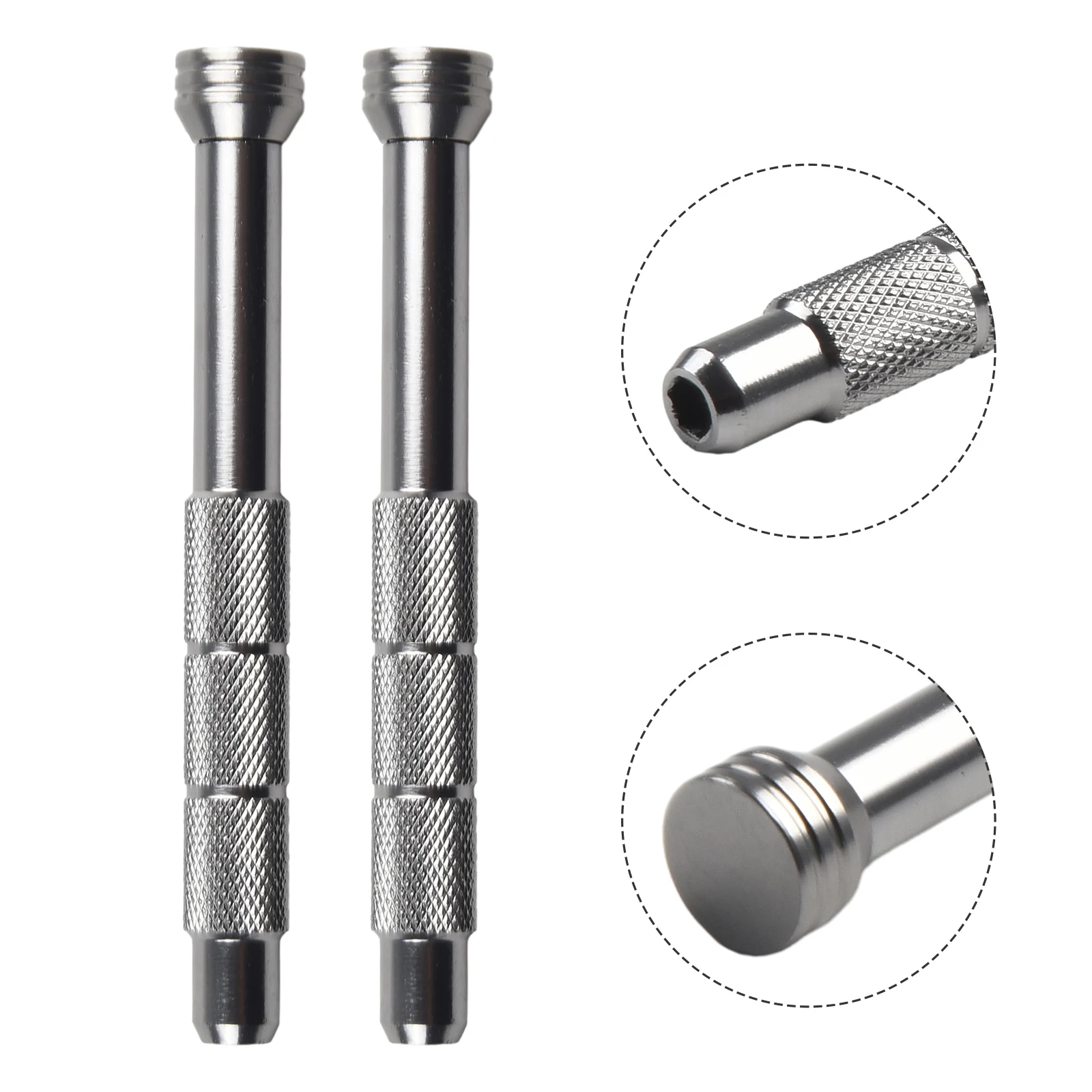 2/1pc Aluminum Alloy Magnetic Screwdriver Handle Holder 90mm Ergonomic Design For 4mm Hex Bits Extension Rods Repair Hand Tools