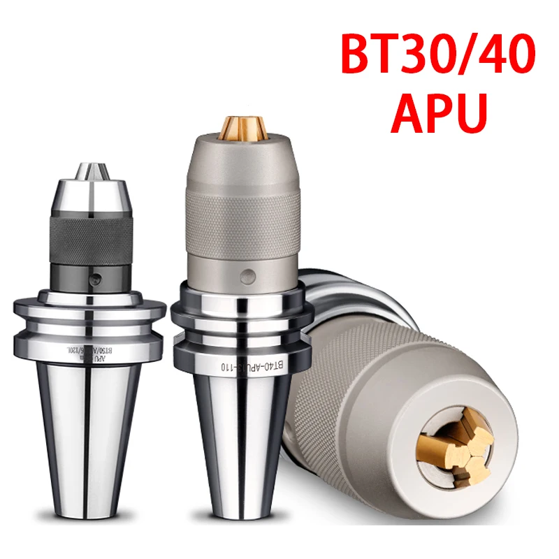 1PC BT30 BT40 APU08 APU13 APU Tool Handle Shank For Drill Chuck CNC Machine Center Integrated Self-Tightening Lathe Tools Holder