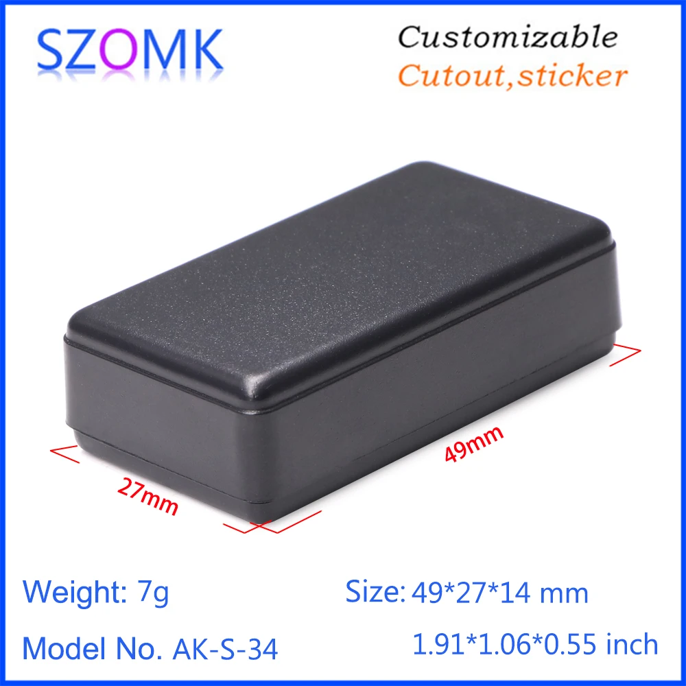 1Pcs PCB Plastic Box Black Enclosure Electronic Project Case DIY 49x28x14mm Wire Junction Boxes