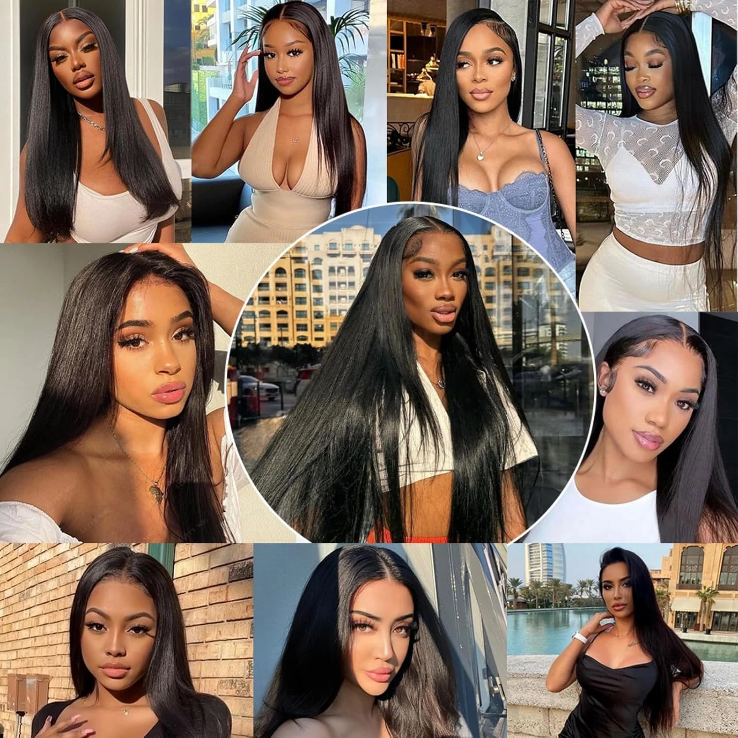 5x5 HD Lace Closure Wigs Human Hair Straight Closure Wigs Human Hair Pre Plucked  Straight Wigs For Women with Baby Hair 26 Inch