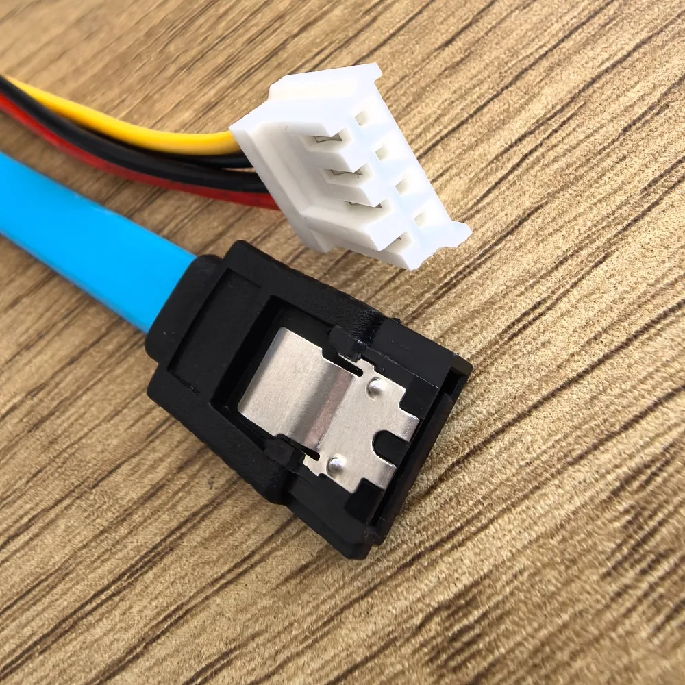 ITX Festplatten-Daten- und Stromversorgungskabel, integriertes Kabel, kleines FDD 4-Pin Buchse, SATA 3.0 22-Pin (7+15-Pin), 25cm HDD-Kabel – Detail 7