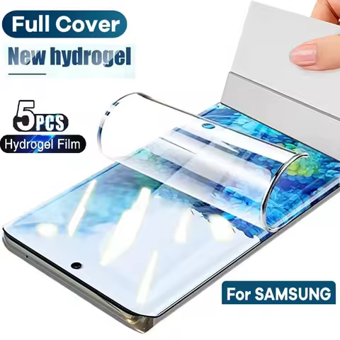 5Pcs Hydrogel Film for Samsung Galaxy S24 S23 S22 S8 S9 S10 Plus S21 S20 FE 5G A54 A34 A24 A14 Note 20 Ultra 9 Screen Protector